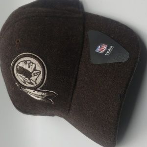 NWT Brown fabric retro new era Redskins cap, various sizes